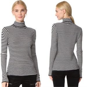 Soft Joie Zelene Striped Turtleneck Top Sz L NWOT